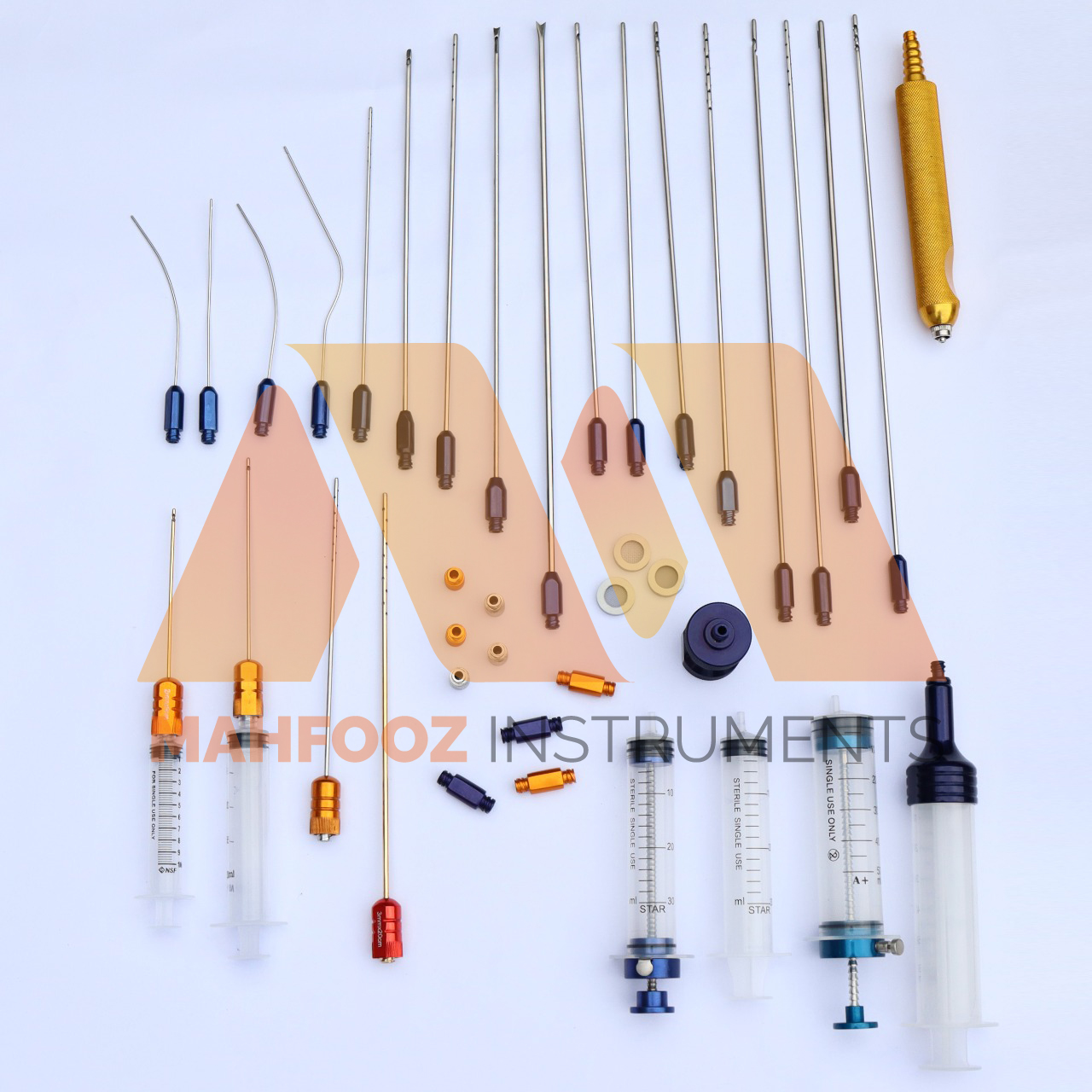 Full body liposuction cannula complete set